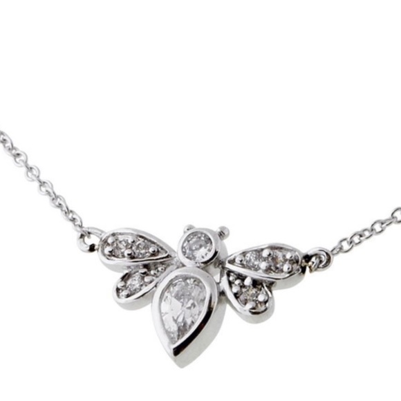 Cubic Zirconia Tiny Queen Bee Necklace, NWT-Boutique - Picture 8 of 10